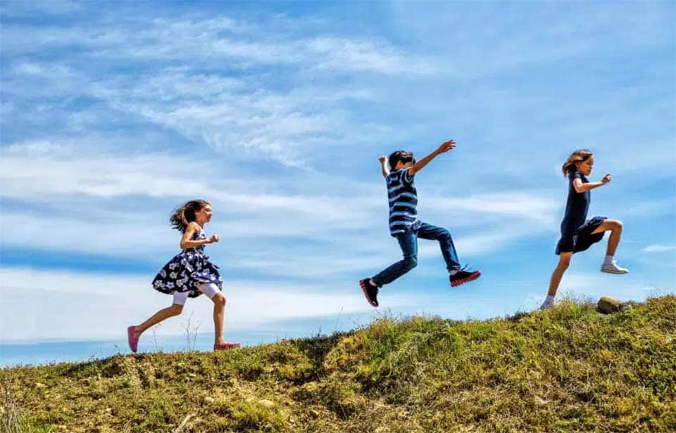 Children plying outdoor games