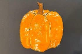 pumpkin marble painting